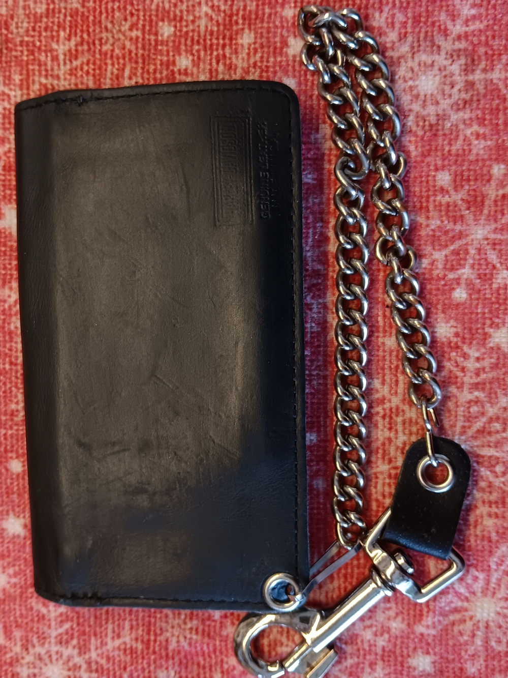 Retro ! Harley-Davidson Black Leather Chain Wallet - Picture 2 of 12